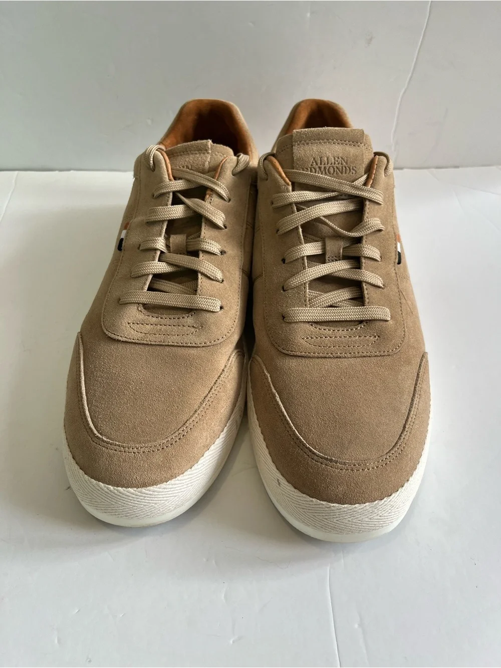 Allen Edmonds Men's Holden Beach Sneaker Bone Beige Suede Comfort Shoe Size 13D